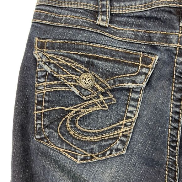 Silver Vintage Y2K Suki Surplus Bootcut Button Fold Pocket Jeans w30/L32 - Picture 10 of 16